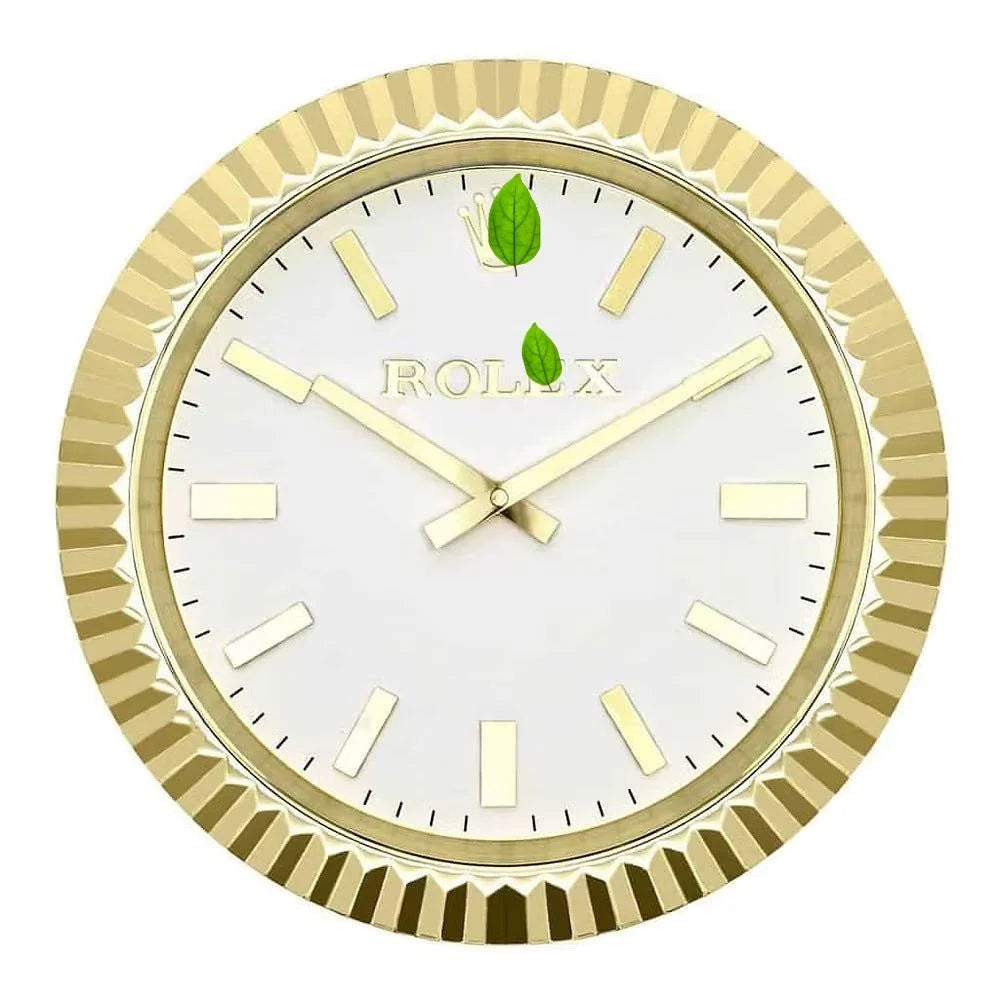 Relógio de Parede Rolex Dourado/Branco